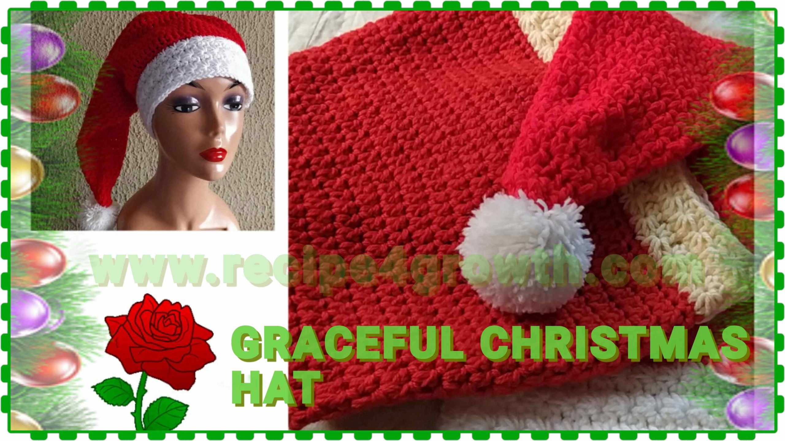 HOW TO CROCHET GRACEFUL CHRISTMAS HAT